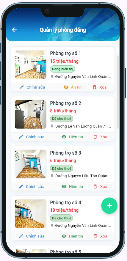 Quản lý phòng dễ dàng